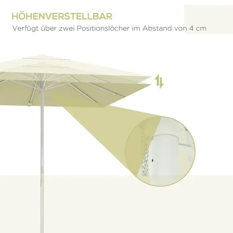 Parasoll Balkongparasoll Beige av Aluminium 2,5 x 2,5 m