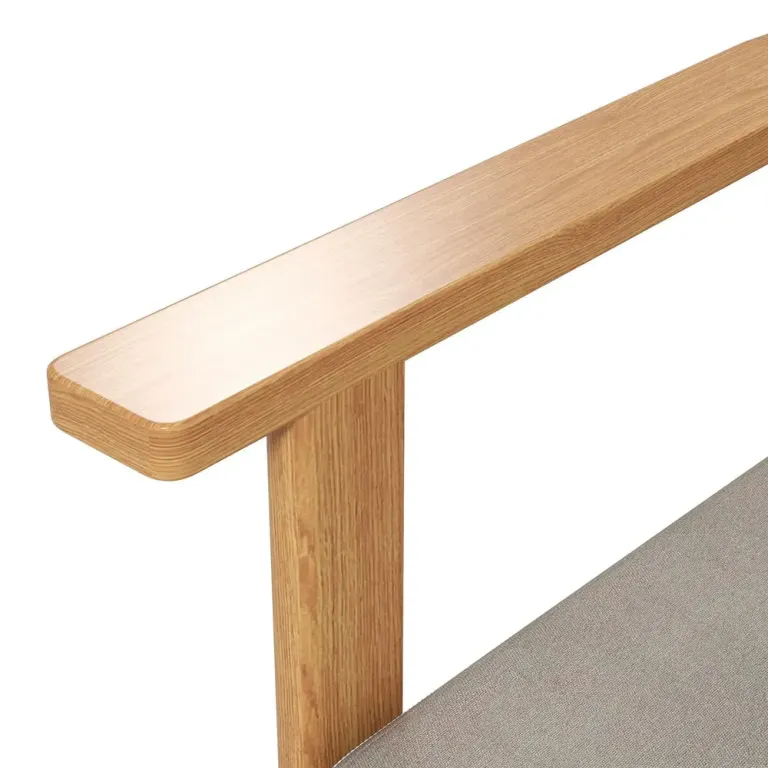 Klädd Stol Accentstol Grå av Tyg och Trä 70 x 72 x 76 Cm
