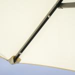 Dubbelparasoll med Solcellspanel och 35 LED-Lampor för Terrass Hållbar och Stabil Beige Polyester och Stål 2,92 x 1,50 x 2,18 m