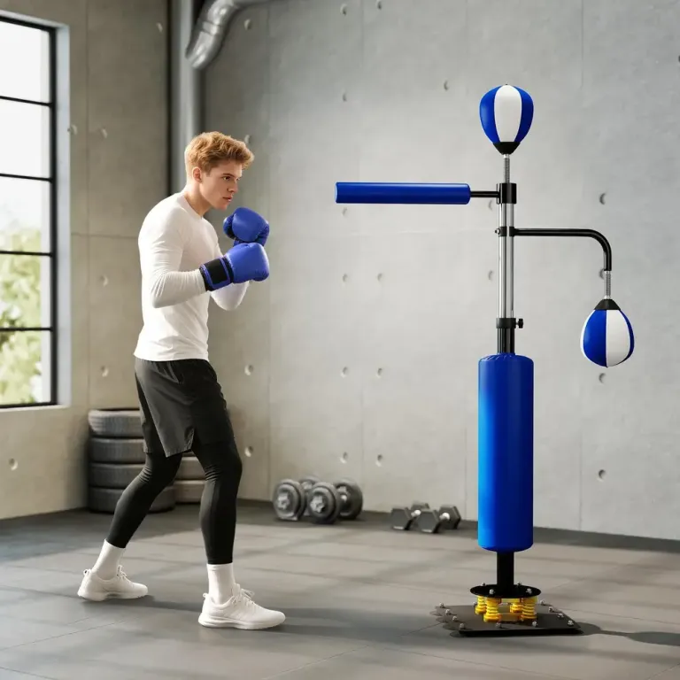 Boxningsställ med Speedball och Stång Blå Stål 205 cm