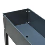 Planteringslåda Högbädd Örtbädd med Fötter och 3 Dräneringshål Metall för Trädgård och Balkong 100 X 30 X 80 Cm
