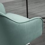 Retro Kontorsstol i Grönt Tyg, Ergonomisk Skrivbordsstol med Vippfunktion, Bekväm Arbetsstol för Hemmakontor, Grön, 120 kg