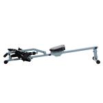 Roddmaskin med LCD Motionscykel Effektiv Hemmaträning Stål och PVC LCD Display Grå 130 X 47,5 X 67 Cm