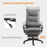 Massagekontorsstol Ergonomisk med Infällbart Fotstöd Höjdjusterbar för Kontor Svart