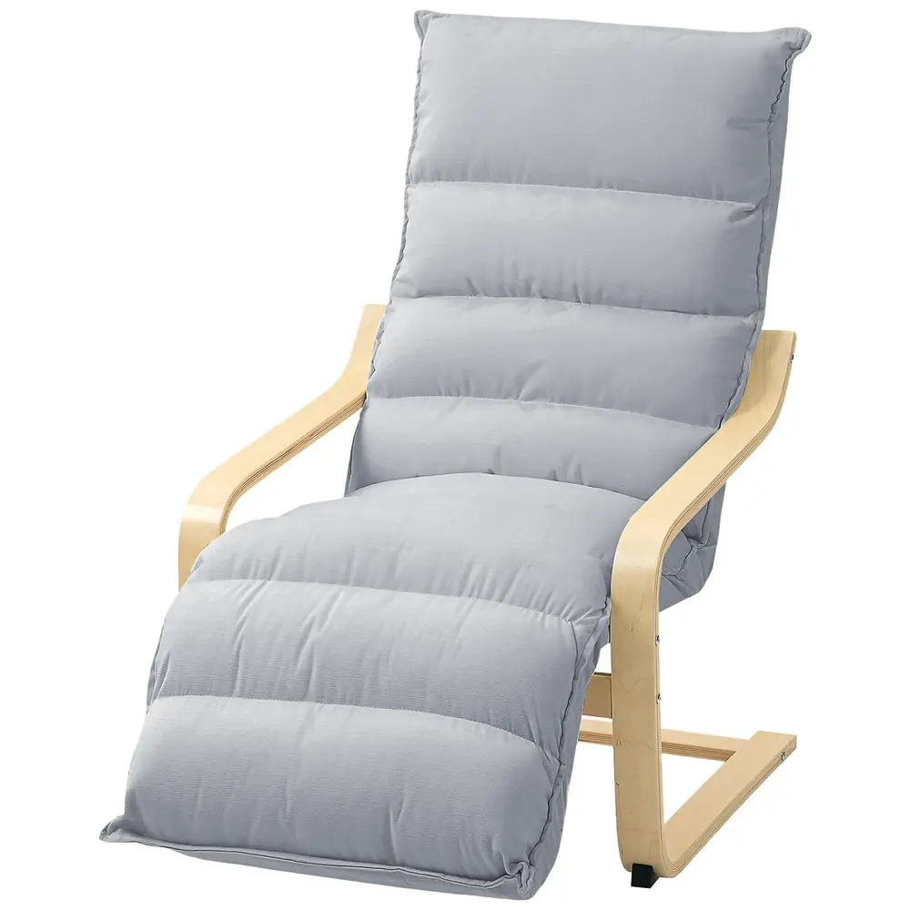 Birchwood Lounge Chair Stoppad Fåtölj med Fotstöd