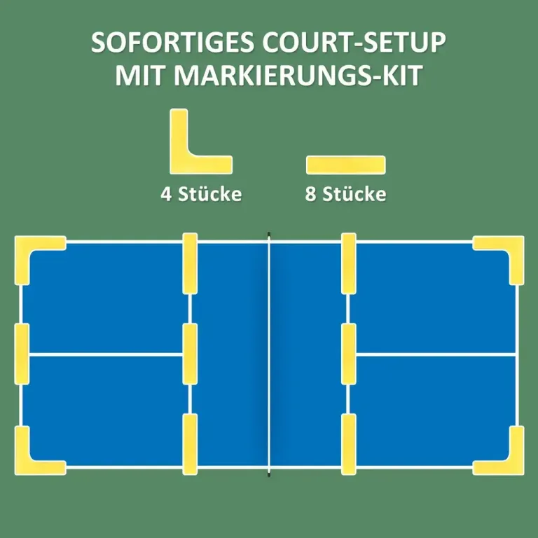 Pickleballnät Komplett System med Stativ 6,7 m, Röd