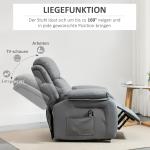 Seniorfåtölj Ergonomisk Grå Konstläder för Vardagsrum och Vila med Elektrisk Lyfthjälp och Fjärrkontroll Stabil och Bekväm Konstruktion