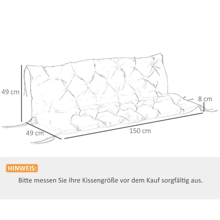 Dynsits Dyna till Trädgårdsbänk och Hammock 150x98 cm