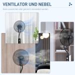 Golvfläkt Dimfläkt Svart av Plast och Metall för Hemmet 90W Fläkt med Dimfunktion och Timer 3 Lägen 3 l