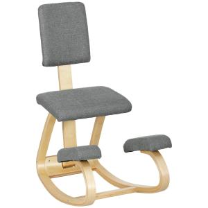 Ergonomisk Knästol, Hälsostol för Hem och Kontor, Meditationsgrå