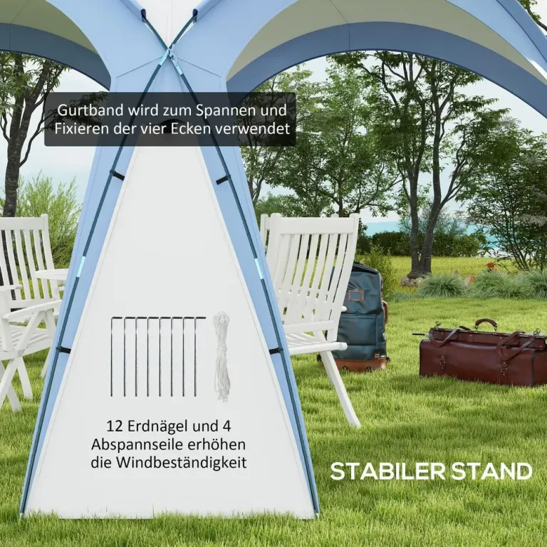 Lusthus Paviljong Event Shelter Blå 3,5 x 3,5 m