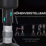Stående Boxningssäck Boxattrapp Svart och Brun Konstläder för Träning Höjdjusterbar 158-186 Cm