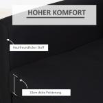 Bäddsoffa 2-Sits Soffa Kolgrå av Polycotton och Trä för Vardagsrum med Sängfunktion och Förvaringsutrymme Bekväm 152 x 101 x 81 cm