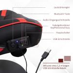 Ergonomisk Gamingstol med Högtalare, Bekväm Datorstol med Bluetooth och Vippfunktion, Inkluderar Nackstöd och Svankkudde, Svart