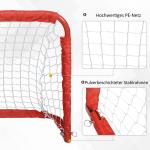 Fotbollsmål 2-Pack Hopfällbara Minimål Stål Q195 och Tetrolon för Trädgård och Lekplats Röd 90 X 36 X 60 Cm
