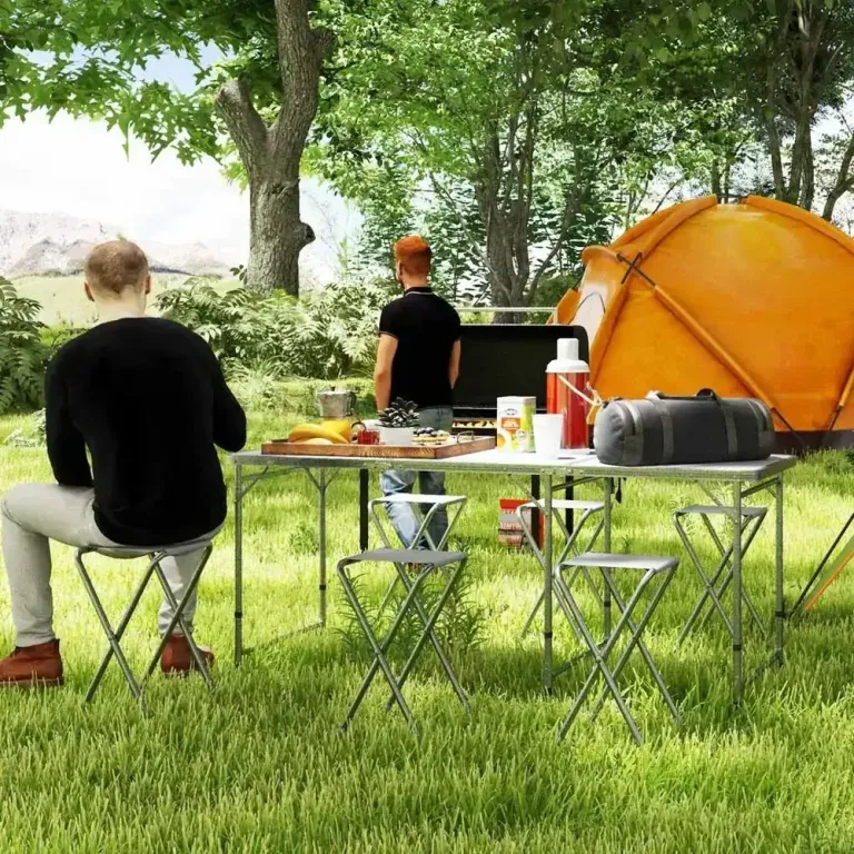 Campingbord Picknickbord Grå av Aluminium och Picknick