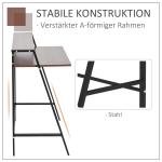 Skrivbordsdatorbord med Förvaringsfack och Kabelgenomgång Metall Valnöt för Hemmakontor 84 X 45 X 85 Cm