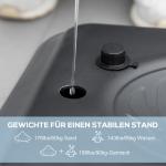 Basketstativ Basketkorg 2-i-1 av Stål och Plast för Vuxna och Pool Höjdjusterbar med Stativ och Hjul 230-305 cm
