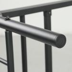 Sängram Sängstomme Svart av Metall för Sovrum och Gästrum Hopfällbar Säng för Madrass 200 x 90 cm