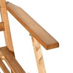 Matgrupp i Massivt Trä 6 Personer, Stor Trädgårdsgrupp med Bord och Stolar, Naturlig Design för Uteplatsen, Natur