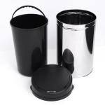 Automatisk Sensor Papperskorg 30 L, Mjukstängande Lock, Rörelsesensor, Vattentät, för Kontor, Sovrum och Kök, Svart + Silver