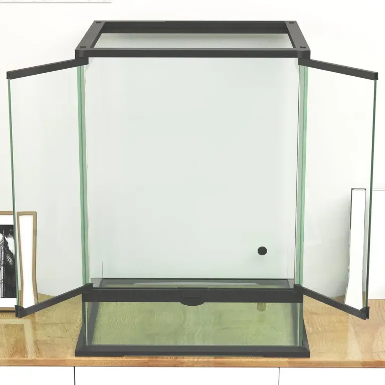 Terrarium Reptilbox Svart av Metall 45 x 45 x 60 Cm