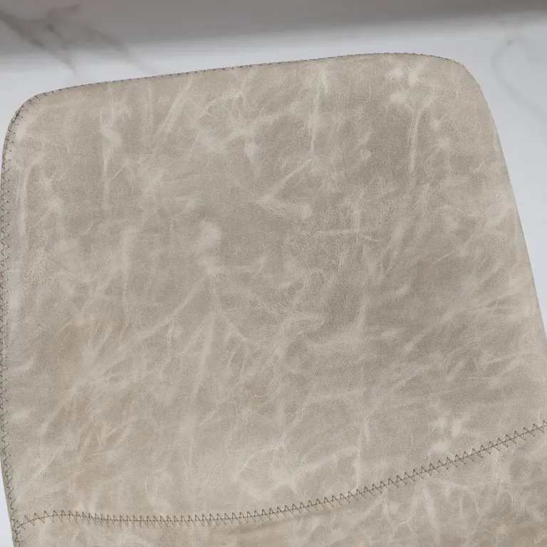 Barstolar Bistropallar Beige av Konstläder och Metall Set