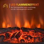 Elektrisk Öppen Spis med Värmare och LED-flameffekt, 1800 W