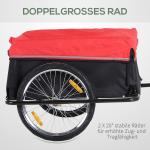 Lastvagnstransportvagn Cykelvagn Svart Röd Metall 2-Hjulig Lastcykelvagn för Cykelturer Robust och Mångsidig