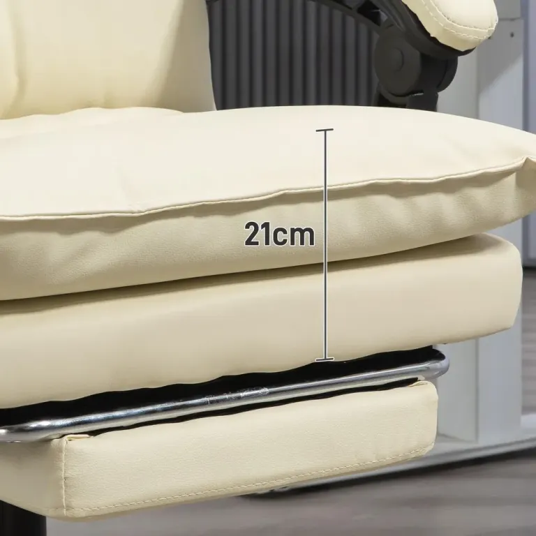 Kontorsstol Beige av Konstläder och Metall