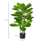 Konstväxt Prisvärd Grön Plast för Vardagsrum och Kontor Naturtroget Konstträd med 33 Blad i Kruka för Inredning Stilren Design 95 cm