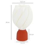 Bordslampa Sänglampa med 3D-Utskrift Vit av Plast för Vardagsrum och Lekrum LED Lampa med Blomliknande Skärm