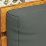 Pallkudde Palldynor Set om 2 Mörkgrå av Tyg för Europallar Utomhusdyna Sittdyna med Ryggstöd 120 x 80 x 20 cm