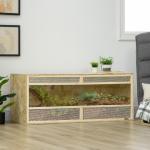Terrarium för Reptiler och Groddjur, Skjutbara Glasdörrar, Ventilationsgaller, 120 x 50 x 50 cm