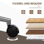 Kontorsstol Skrivbordsstol Svart av Trä och Konstläder för Kontor och Hem Höj och Sänkbar Snurrstol med Tiltfunktion Retro Design