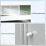 Verktygsbod Trädgårdsbod Redskapsbod Skjutdörr Ventilationsfönster Stål Ljusgrön 280 X 130 X 172 Cm