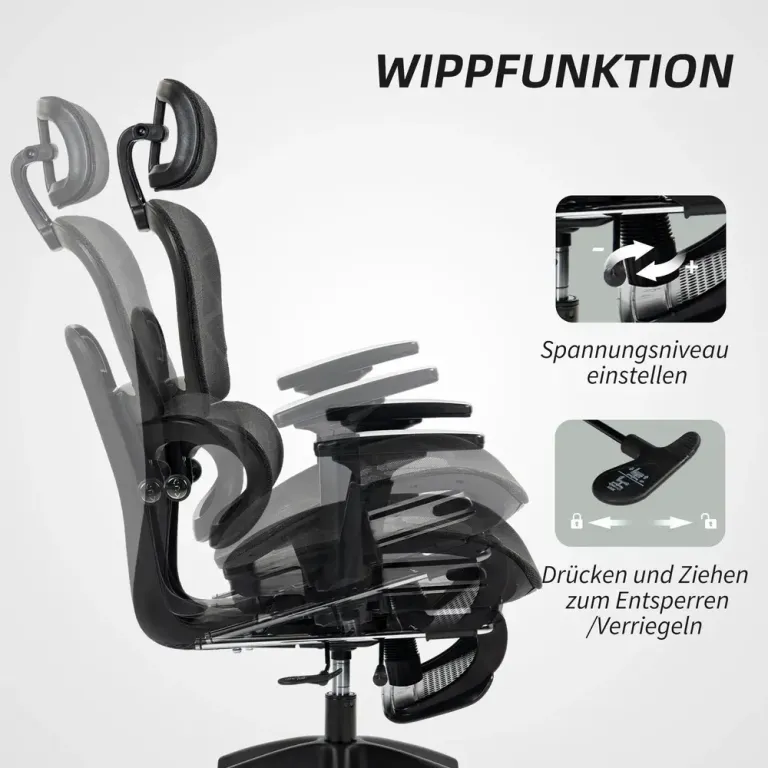 Kontorsstol Ergonomisk Svart av Nät