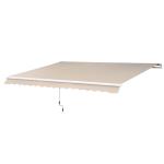 Vikarmsmarkis Solskydd Beige Polyester Aluminium för Balkong och Terrass Väderbeständig Uteplatsmarkis 3 M