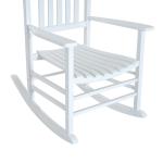 Gungstol Trä med Armstöd Relaxstol Trädgårdsstol för Trädgård och Terrass Vit 69 X 86 X 115 Cm