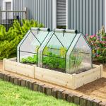 Drivhus Foliehus Väderbeständig Transparent Stål och PVC för Trädgård Vinterhärdig med Dörr Robust 180x90x90 cm