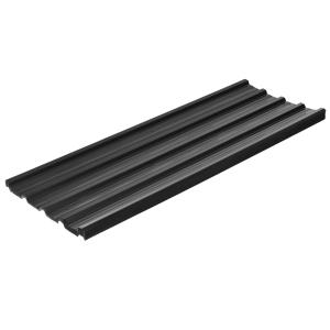 Takplåt 12-pack Trapetsplåt för Takbeklädnad och Väderskydd Hållbar och Väderbeständig Mörkgrå Galvaniserat Stål 129 x 45 cm