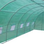 Folieväxthus Filmtunnel Grön PE Folie och Stål Tomatväxthus med Fönster och Dörr 800 X 300 X 200 Cm