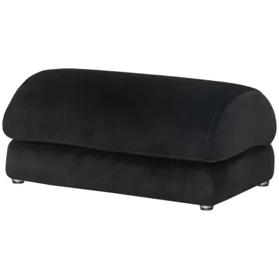 Fotstöd Fotpall Svart av Sammet och Hemmakontor Ergonomiskt