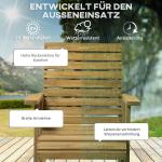 Gungstol Trädgårdsstol Ljusbrun av Granträ för Balkong och Terrass med Armstöd Lastkapacitet upp till 130 kg Bekväm Relaxstol Tidlös Design
