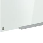 Whiteboard Magnettavla Vit av Glas och Metall för Väggmontering med 4 Pennor och 6 Magneter Staffli Glastavla 90 x 60 cm