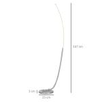 Dimbar LED-halllampa med Fotkontakt, Modern Golvlampa, Silver