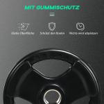 Viktskiva, Set om 2, 15 kg per Platta, 3 Handtag, Golvskyddande Gummibeläggning, Metall