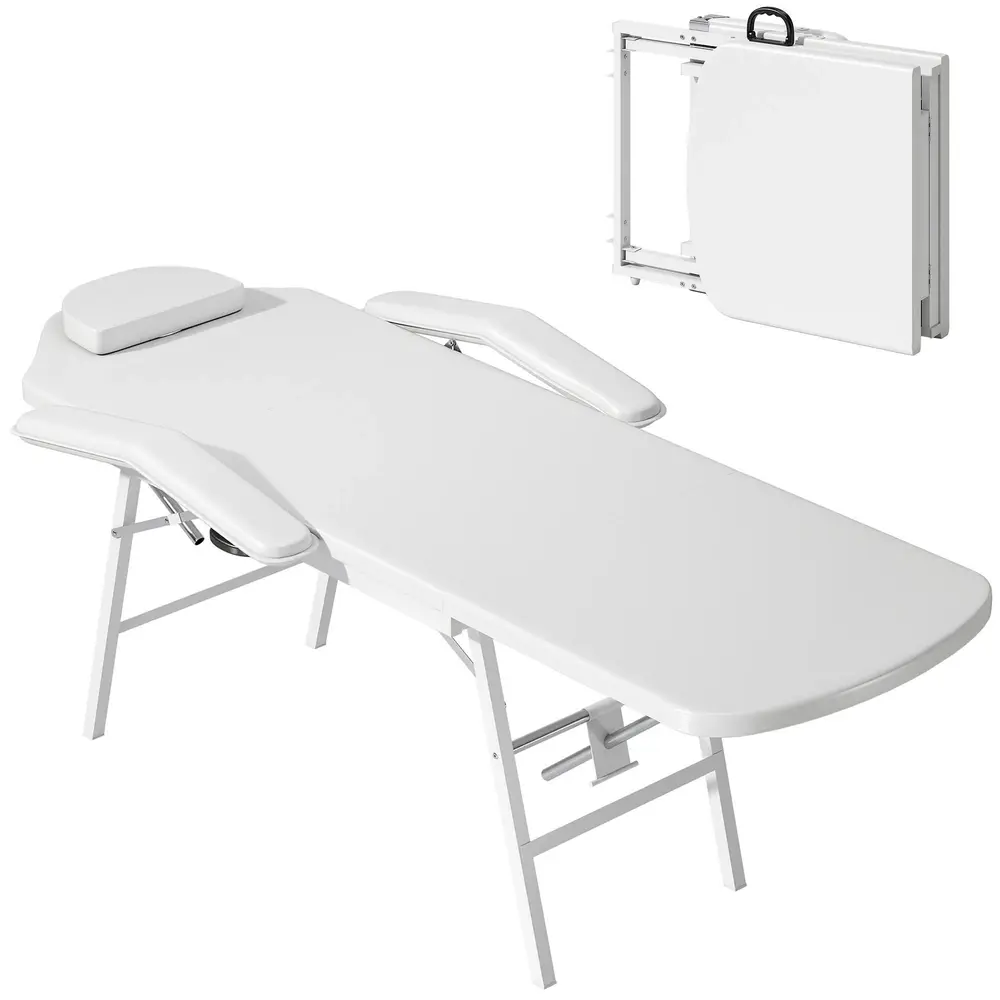Bärbart Massagebord Hopfällbar Massagesoffa i Konstläder