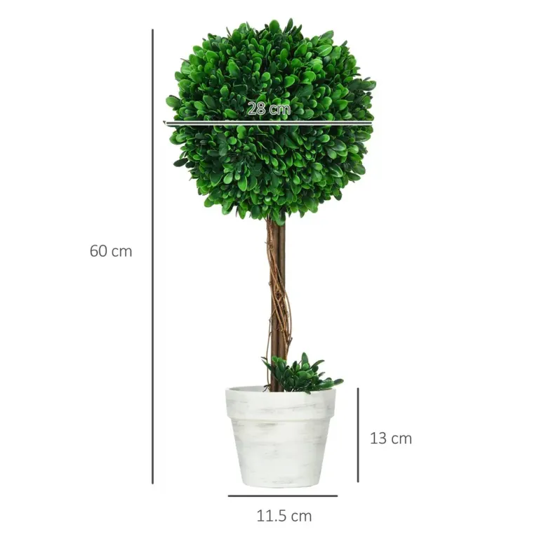 Konstgjorda Växter Buxbom Grön av Plast 60 cm 28 x 60 cm