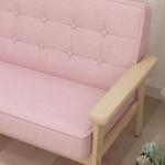 Barnfåtölj Sammet Rosa Trä och Tyg för Barnrum Mjuk Barnsoffa med Stoppning och Armstöd Bekväm Design och Fin Inredning 3–15 År